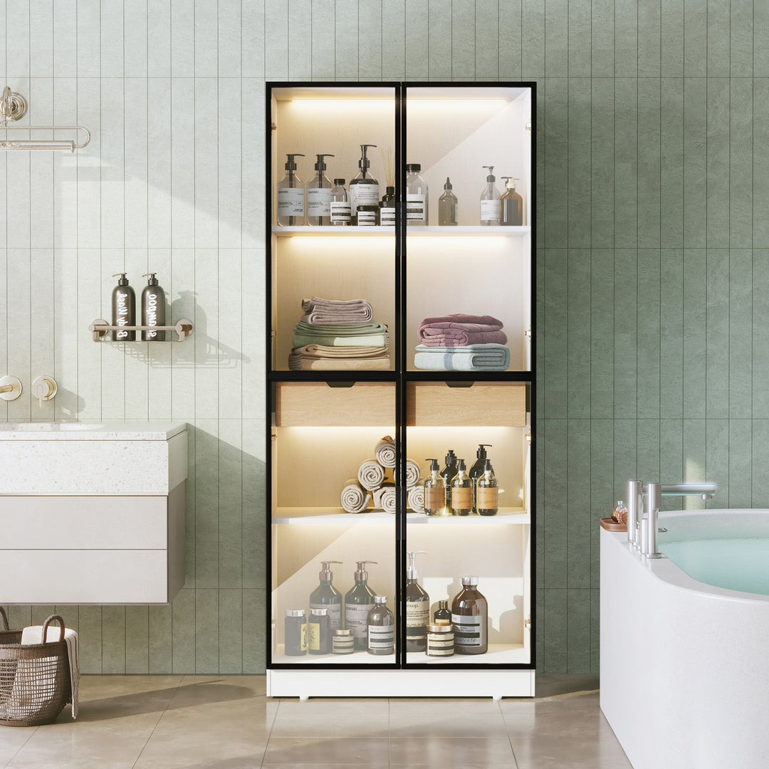 Exploring Home Treasures: HLR Glass Display Cabinet, Elevating Spatial Style