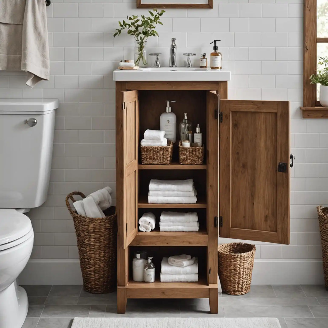Tired of a Cluttered Bathroom? This Over-The-Toilet Storage Cabinet Is the US Solution for Style + Space
