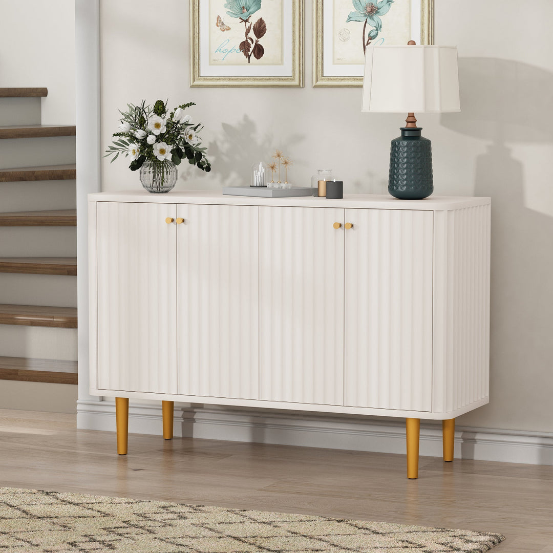Encounter Home Aesthetics: HLR White Sideboard, Lighting Up the Style of Life