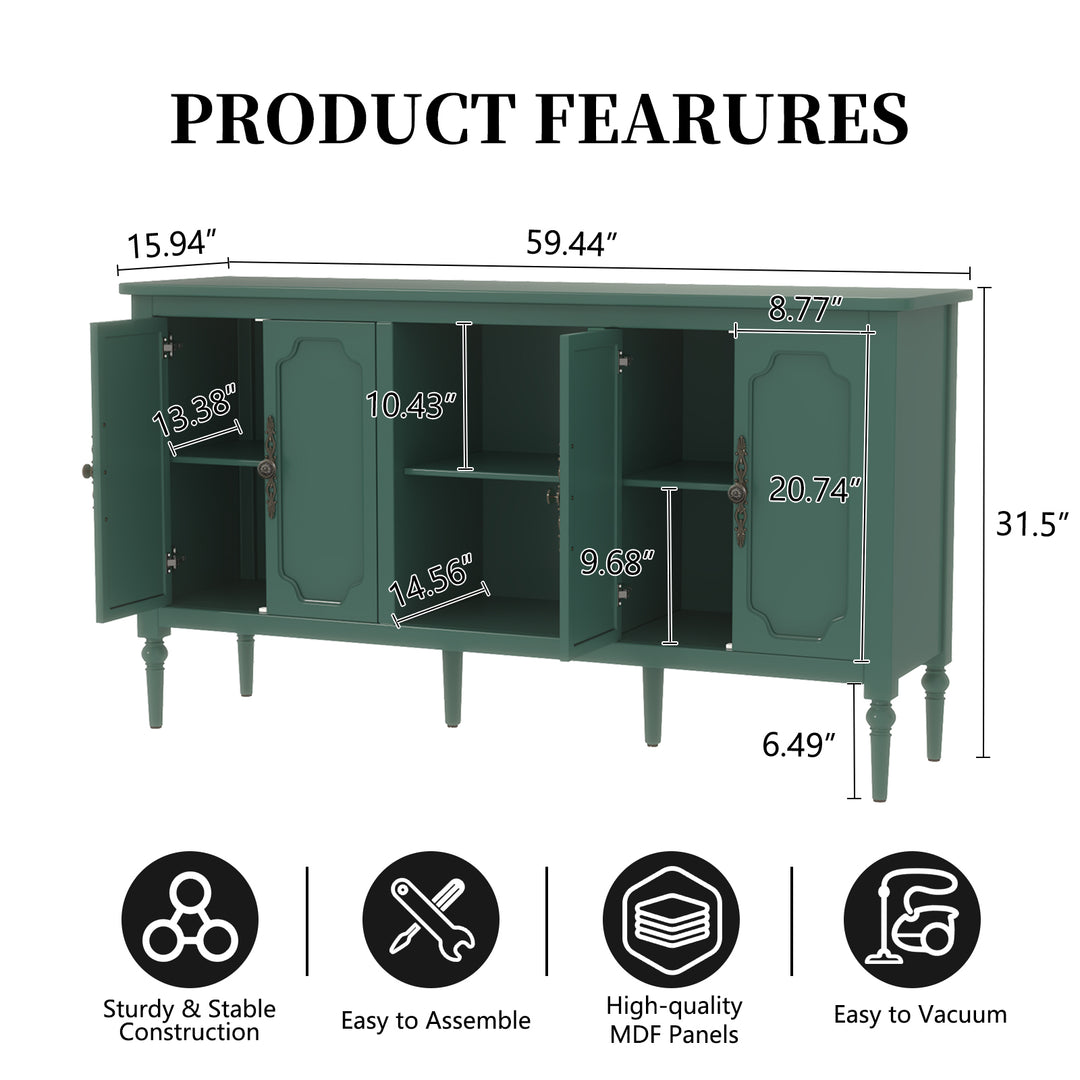HLR® 67'' Modern Farmhouse TV Stand with Wood Center for 75'' TVs Storage and Cable Management for Living Room