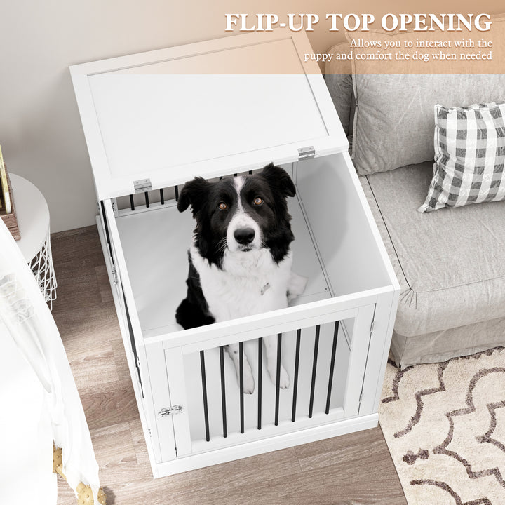 HLR® 39" Wooden Heavy Duty Dog Crate Furniture Decorative End Table for Large Dog Kennel with Sturdy Construction for Indoor & Outdoor