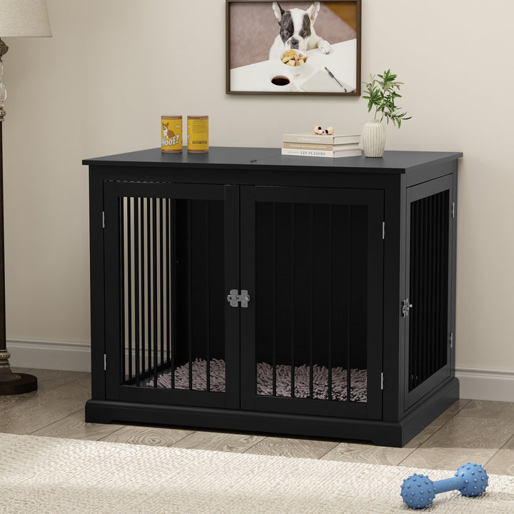 HLR® 39" Wooden Heavy Duty Dog Crate Furniture Decorative End Table for Large Dog Kennel with Sturdy Construction for Indoor & Outdoor