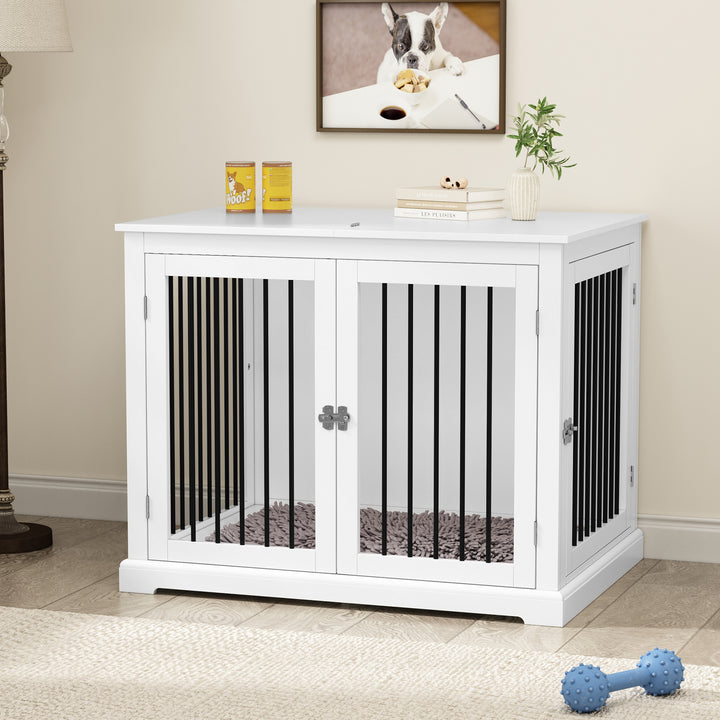 HLR® 39" Wooden Heavy Duty Dog Crate Furniture Decorative End Table for Large Dog Kennel with Sturdy Construction for Indoor & Outdoor