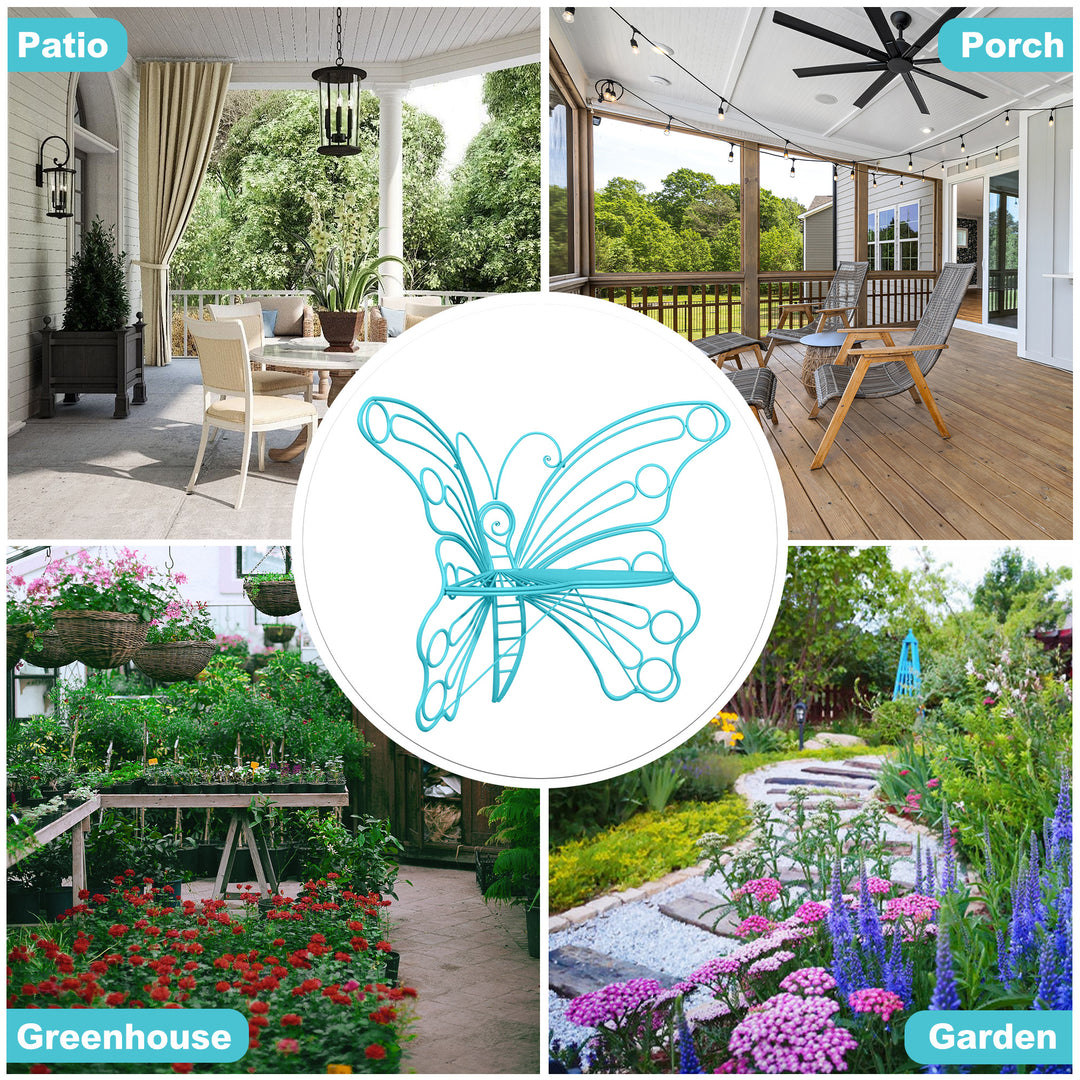 50" Butterfly-Design Cast Iron Outdoor Bench – Heavy-Duty Weatherproof Patio Seat with Rust-Resistant Finish (Garden & Yard)