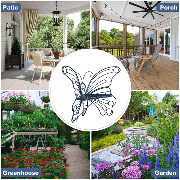 50" Butterfly-Design Cast Iron Outdoor Bench – Heavy-Duty Weatherproof Patio Seat with Rust-Resistant Finish (Garden & Yard)