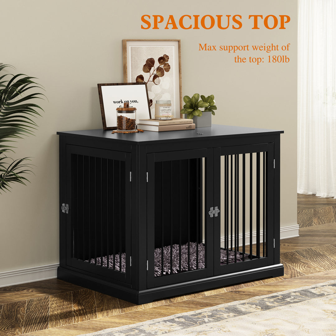 HLR® 39" Wooden Heavy Duty Dog Crate Furniture Decorative End Table for Large Dog Kennel with Sturdy Construction for Indoor & Outdoor