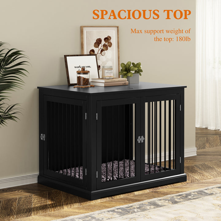 HLR® 39" Wooden Heavy Duty Dog Crate Furniture Decorative End Table for Large Dog Kennel with Sturdy Construction for Indoor & Outdoor