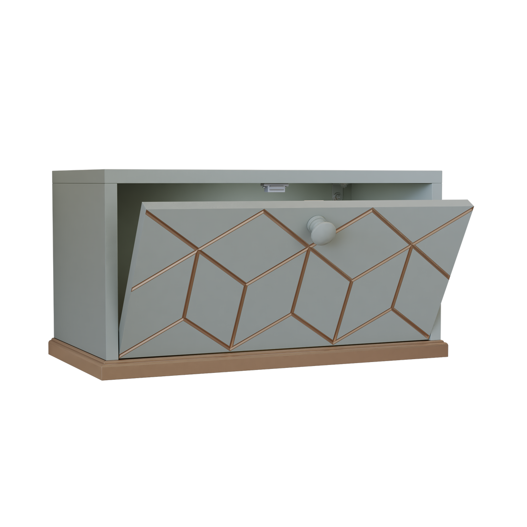 HLR® Small Floating Nightstand Wall Mounted – Removable Door, Easy to Install & Space-Saving for Small Bedrooms, Bathrooms