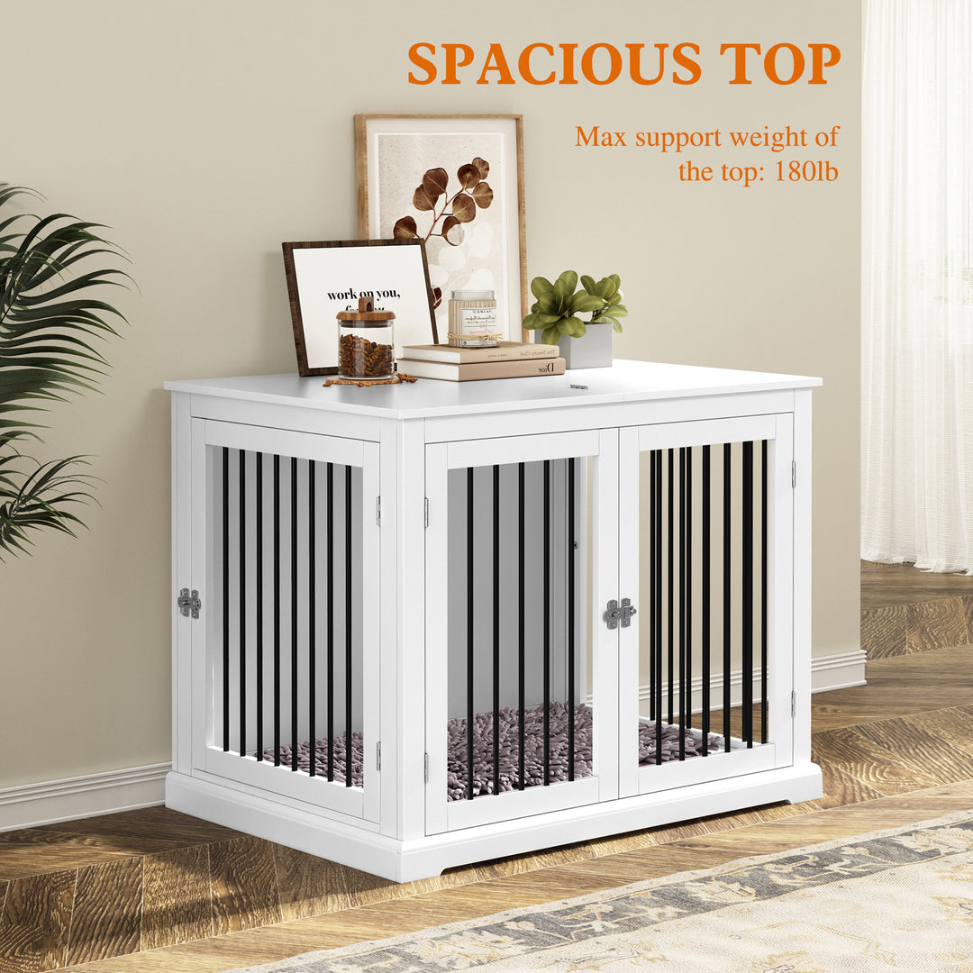 HLR® 39" Wooden Heavy Duty Dog Crate Furniture Decorative End Table for Large Dog Kennel with Sturdy Construction for Indoor & Outdoor