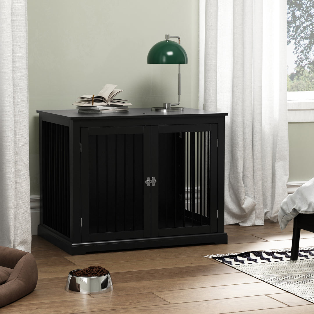 HLR® 39" Wooden Heavy Duty Dog Crate Furniture Decorative End Table for Large Dog Kennel with Sturdy Construction for Indoor & Outdoor