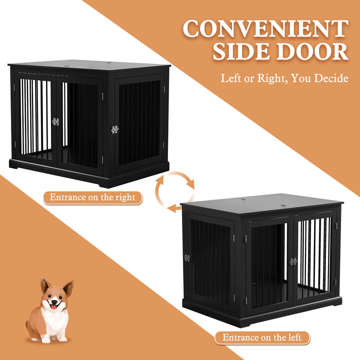 HLR® 39" Wooden Heavy Duty Dog Crate Furniture Decorative End Table for Large Dog Kennel with Sturdy Construction for Indoor & Outdoor