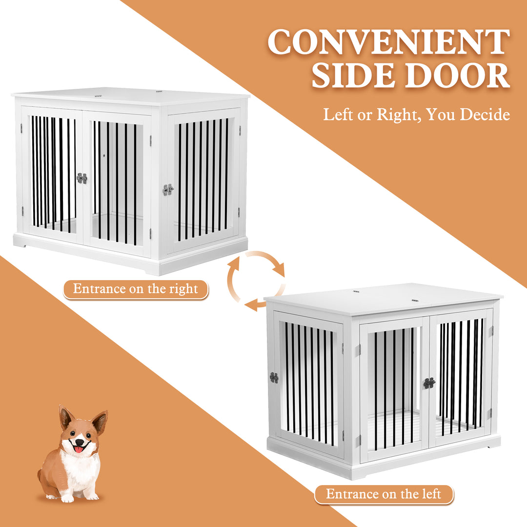 HLR® 39" Wooden Heavy Duty Dog Crate Furniture Decorative End Table for Large Dog Kennel with Sturdy Construction for Indoor & Outdoor